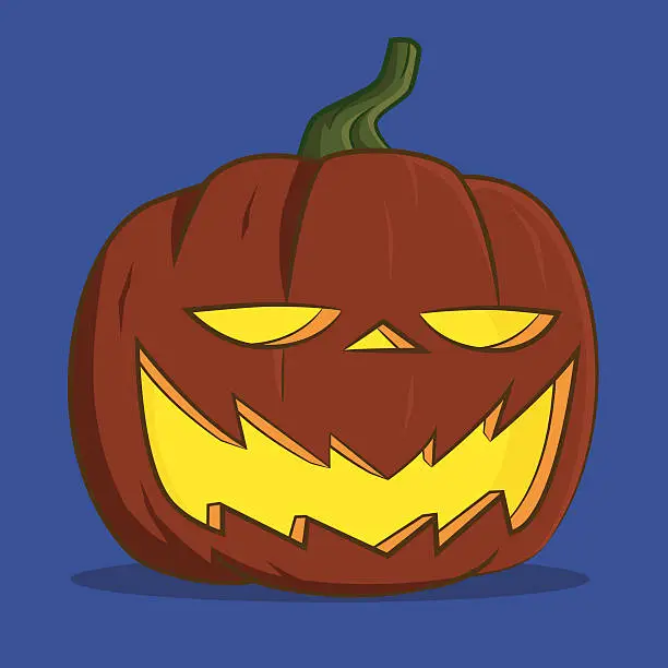 Vector illustration of funny pumpkin lantern. смешная тыква фонарь.