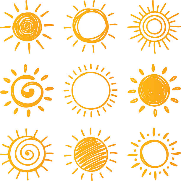 Sun Sun sun drawings stock illustrations