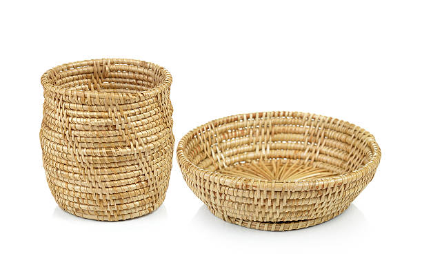 istock vintage weave wicker basket isolated on white background 484723104