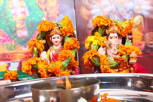 istock goddess lakshmi and lord ganesha statue, pray concept 484726622