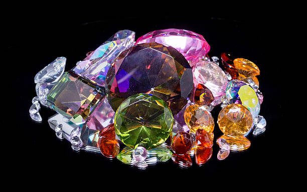 istock Colorful Gemstones Isolated on Black 484731868
