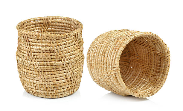 istock vintage weave wicker basket isolated on white background 484734446