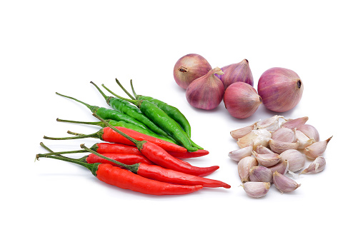 Thai spicy herbs - garlic, shallot and chili