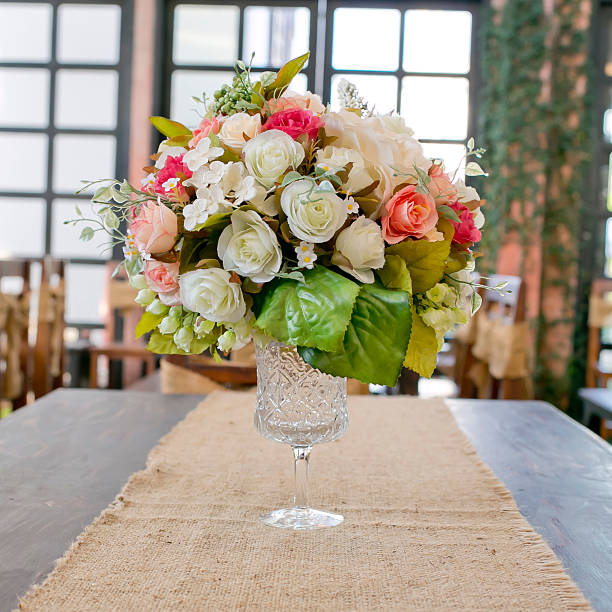 istock Blossom rose placed on the desk in dine room 484739150