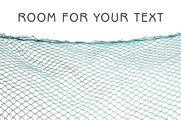 Fishing net with space for your text.