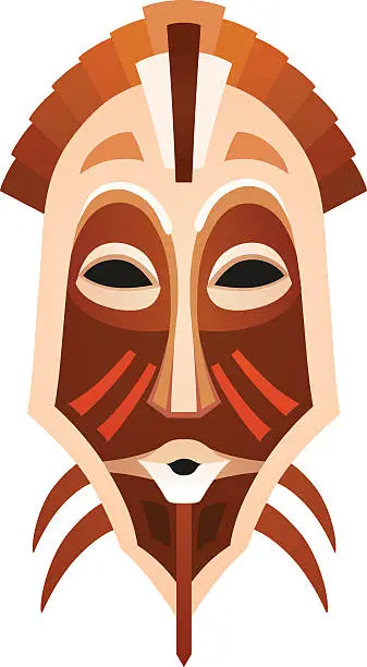 Vector illustration of African tribal mask