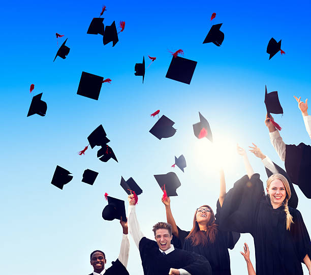 istock Group Of Diverse International Student Celebrating Their Graduat 484741603