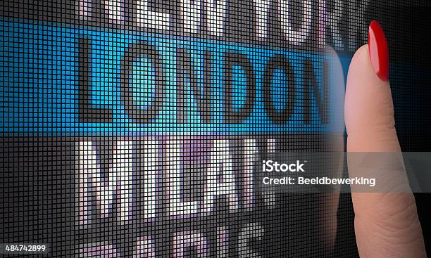 Touch Screen Select London Stock Photo - Download Image Now - Choosing, City, Close-up