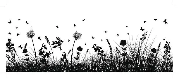 Vector illustration of meadow background