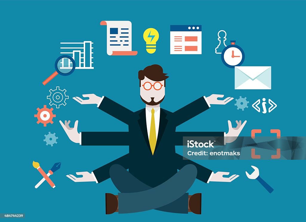 Human resources and self-development. Modern business Human resources and self-development. Modern business - vector illustration Director stock vector