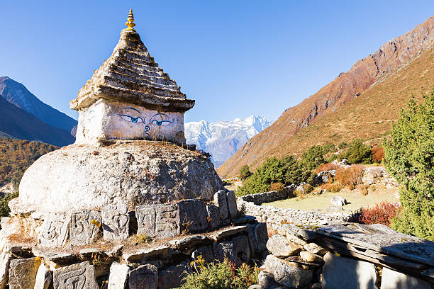istock Buddhist stupa eyes in Nepal mountains. 484745686
