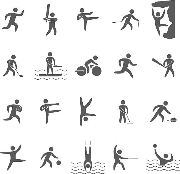 ilustrações de stock, clip art, desenhos animados e ícones de preto silhuetas de atletas de figuras - karate kickboxing martial arts silhouette