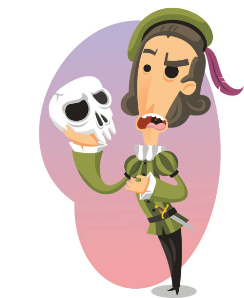 Hamlet Play William Shakespeare Hamlet Play William Shakespeare, vector illustration cartoon.  admiral nelson stock illustrations