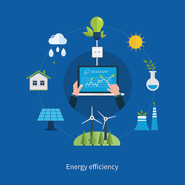 istock Flat design vector concept illustration with icons of eco friendly 484753456