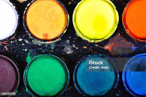 Watercolor Palette Stock Photo - Download Image Now - 2015, Art, Art And Craft