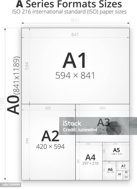 Size Of Format A Paper Sheets Stock Illustration - Download Image Now - Business, Collection, Cut Out