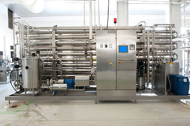 Ice Cream Factory Milk pasteurization machine stainless steel factory stock pictures, royalty-free photos & images