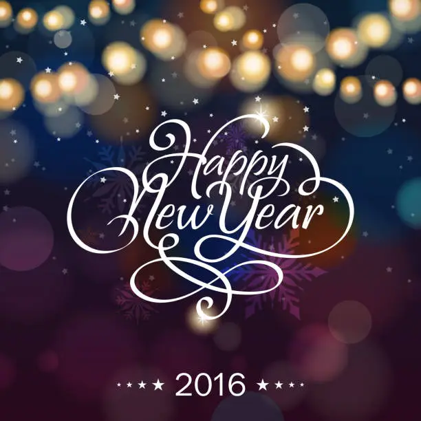 Vector illustration of New Year lighting background