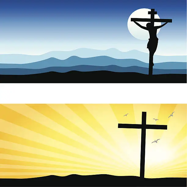 Vector illustration of Good Friday & Easter day background.