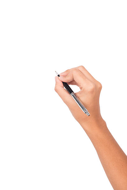 istock women arm writing with metallic pen 484763374