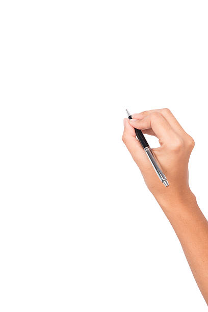 istock women arm writing with metallic pen 484763376