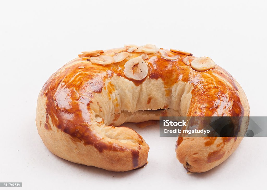 Pastry Pastry in white background close-up. 2015 Stock Photo