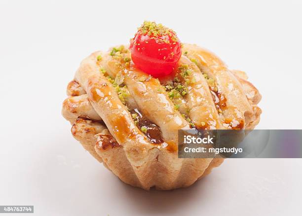 Pastry With Cherry Stock Photo - Download Image Now - 2015, Absence, Baked