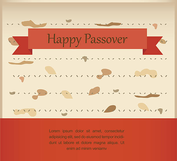 illustrazioni stock, clip art, cartoni animati e icone di tendenza di pasqua ebraica invito su sfondo matzoh - passover seder table judaism