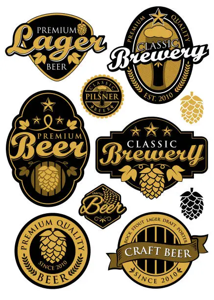 Vector illustration of Vintage Brewery Label