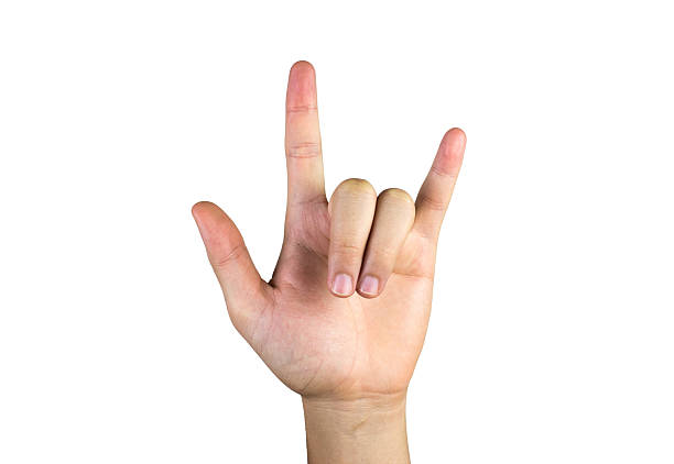 istock rocker gesture hand isolated on white background 484767780