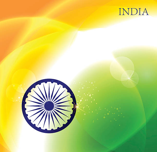 istock Abstract image of Indian flag holiday people 484771478