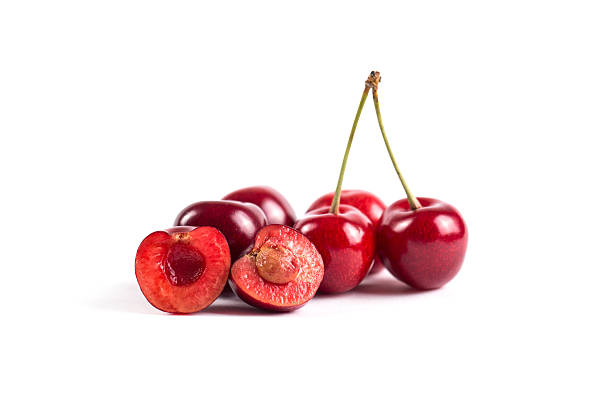 istock Nice and juicy cherries on a white background 484771768