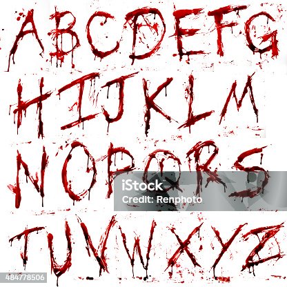 istock Dripping Bloody Alphabet (A-Z) 484778506