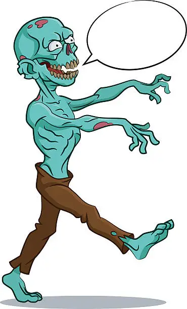 Vector illustration of zombie. zombie.