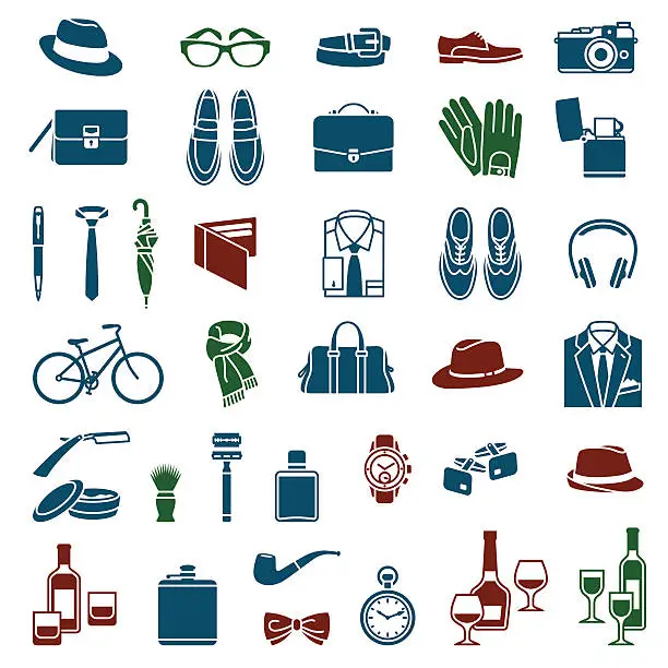 Vector illustration of Gentlemen’s accessories