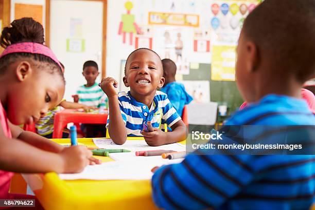 Preschool Class In South Africa Boy Looking To Camera Stock Photo - Download Image Now