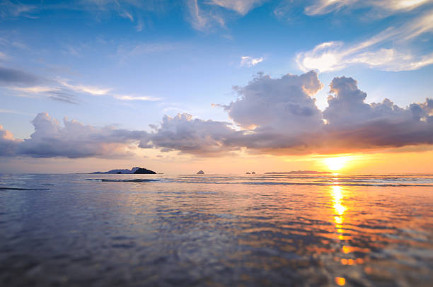 istock Beautiful tropical sand beach against the blue sky. 484798888