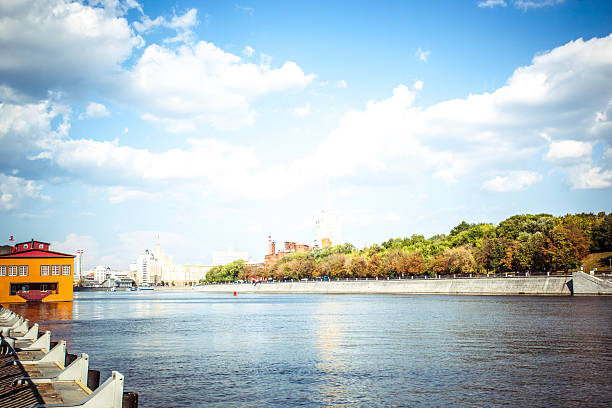 istock Driving across Moscow to the river. Summer 484808862