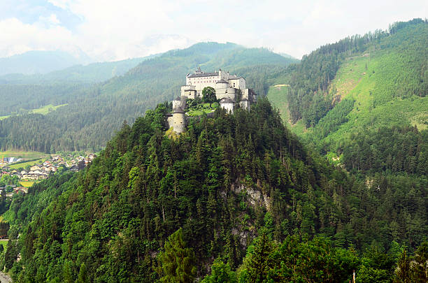 Aggstein, Austria - September 16, 2012: The Ruins of Aggstein are one of the landmarks of the Wachau region. The castle was built in the 12th century at an altitude of about 300 meters (ca. 985 feet) on the right bank of the Danube River.