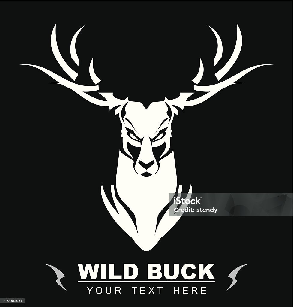 Bold White Buck Elegant Staring White Buck, symbolizing the power, protection, dignity, wisdom, etc. Suitable for  team Mascot , team icon, community identity, product identity, illustration for apparel, clothing, bool cover, etc Adult stock vector