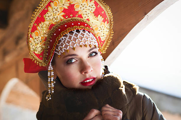 Russian girl in a kokoshnik