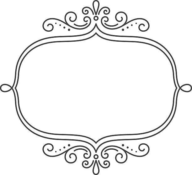 Scroll Frame Frame with scroll ornament.  Hi res jpeg included. Scroll down to see more illustrations and elements. picture frame frame ellipse black stock illustrations