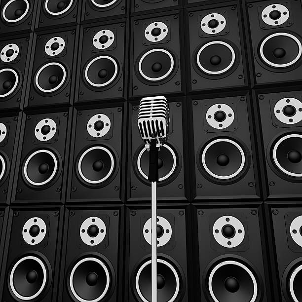 istock Microphone And Loud Speakers Shows Music Industry Performing Or 484816477