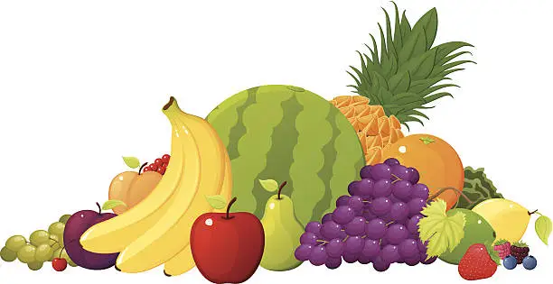 Vector illustration of Fruit Pile