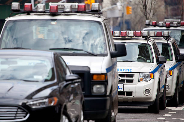 nypd automóvil de la ciudad de nueva york - city of center control police mobility fotografías e imágenes de stock