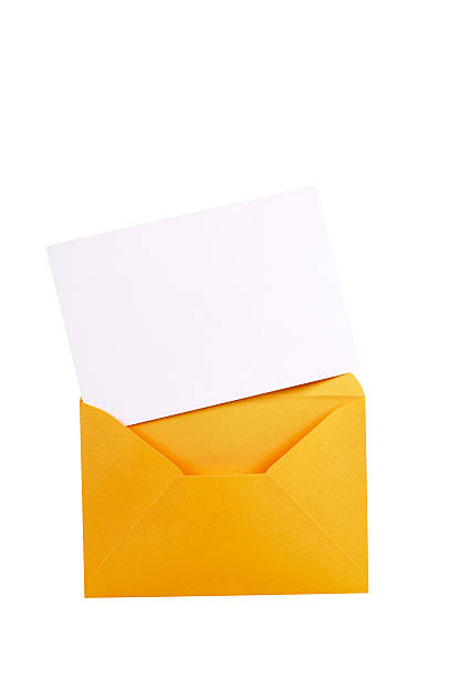 istock Manila brown envelope with blank letter card 484822592