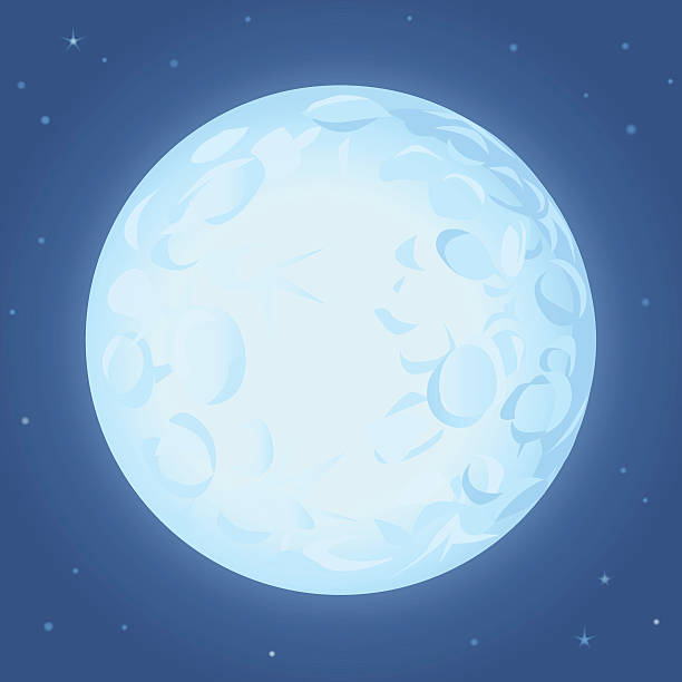 полная луна - moon stock illustrations