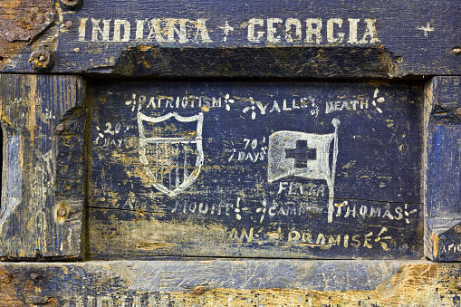 Spanish American War Soldier Box - Antique Foot Locker from the Spanish American War