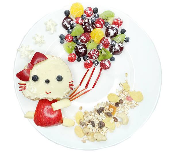 istock creative breakfast with fruit and sweet chocolate creme on bread 484831624