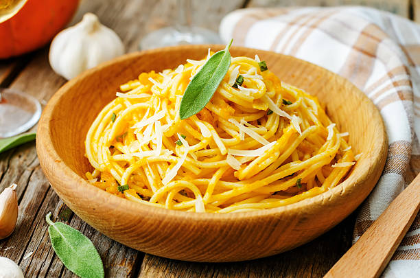 istock pumpkin pasta with Parmesan cheese and sage 484836090